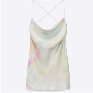 Zara tie dye slip dress
